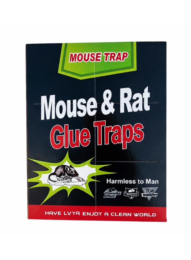 مصائد لاصقة للفئران والجرذان مكونة من قطعتين - ألواح لاصقة فائقة الالتصاق لمكافحة الآفات في الأماكن المغلقة والمفتوحة - مصائد احترافية للجرذان والفئران والصراصير والعناكب والحشرات (غير سامة)